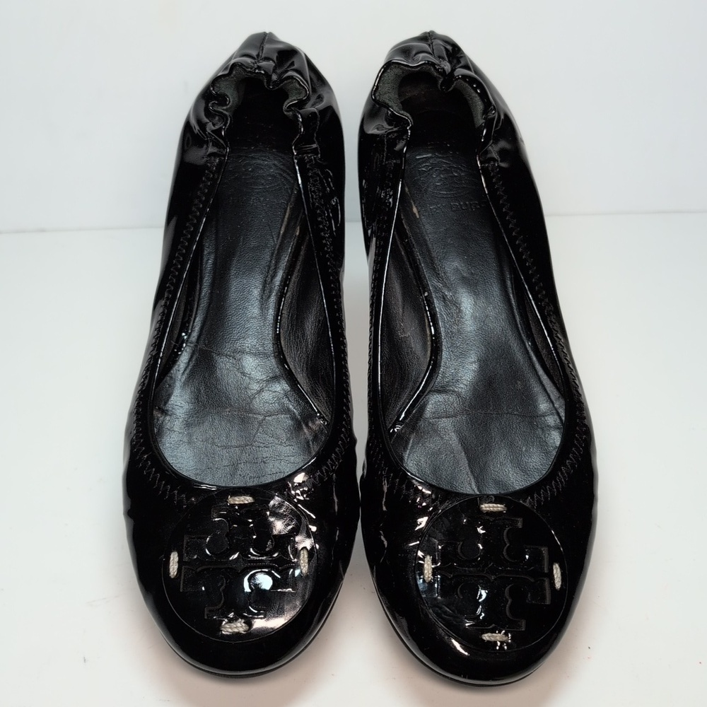 Tory Burch Minnie slip on leather glossy ballerina flats woman's size 7 - Picture 5 of 16
